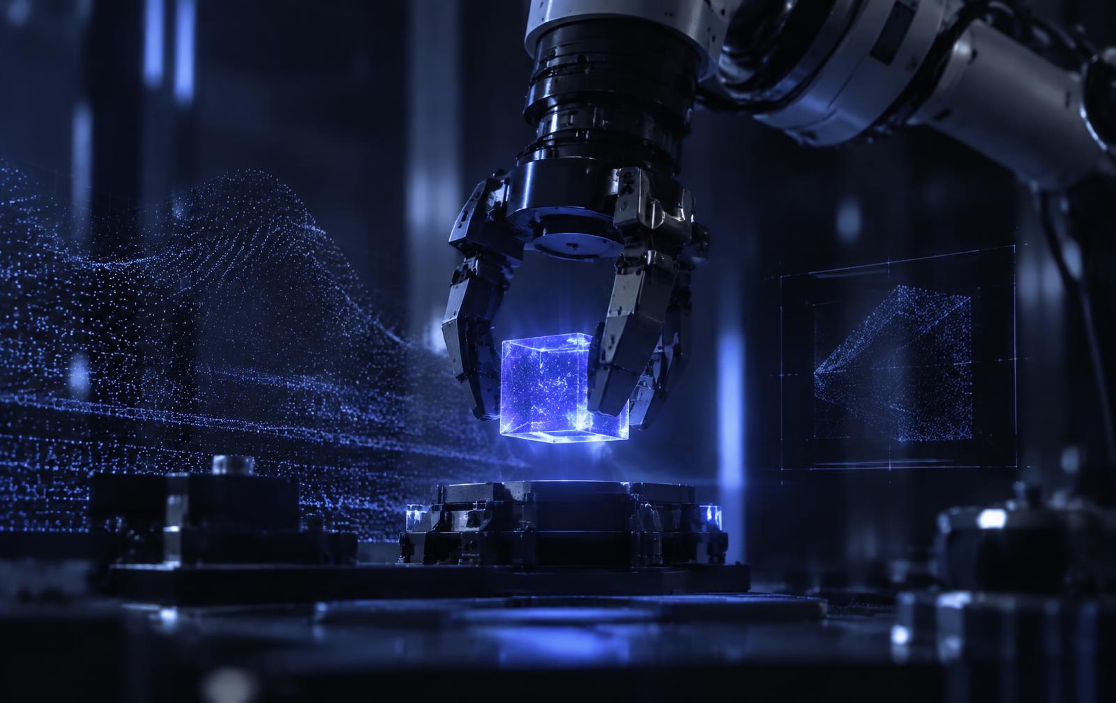 Robo's pilot cell with two robotic arms performing a real-world manipulation task